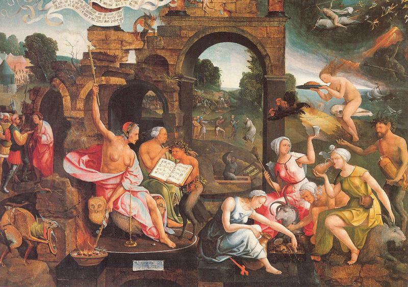 Oostsanen, Jacob Cornelisz van Saul and the Witch of Endor china oil painting image